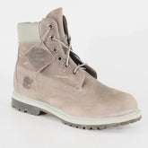 Womens Timberland 6 Inch Premium 42643 Grey Leather Lace Up Casual Walking Boots